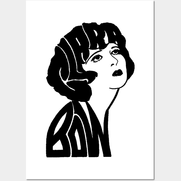 Clara Bow Name Head Wall Art by thighmaster